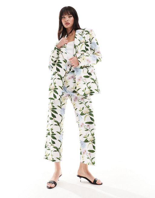 FhyzicsShops DESIGN Mix & Match tailored set with linen in floral print