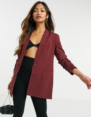 asos red suit womens