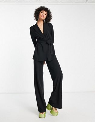 ASOS DESIGN Mix & Match Tall jersey suit in black