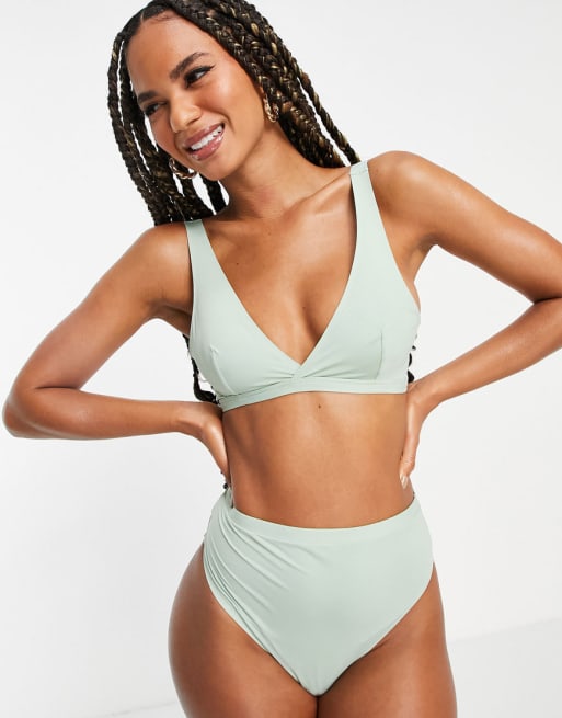 ASOS DESIGN Natalie microfiber seamless set in mint green