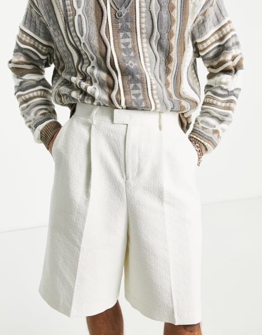 ASOS DESIGN - Nette jacquard co-ord set in crème