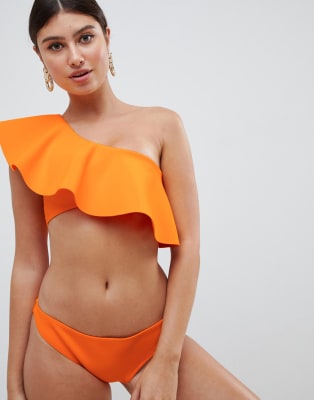 asos frill bikini