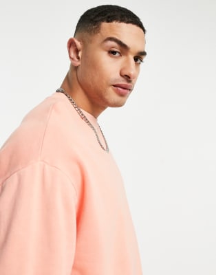 ASOS DESIGN – Orange set i oversize med vintagetvätt