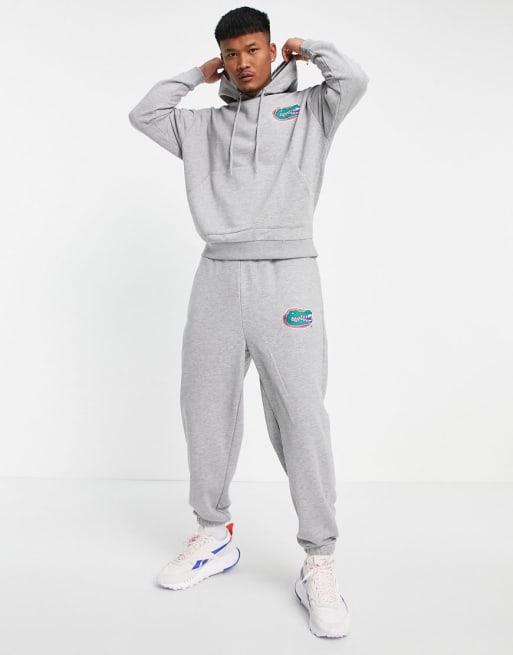 ASOS DESIGN – Oversize-Set mit Florida-Gators-Print in Grau