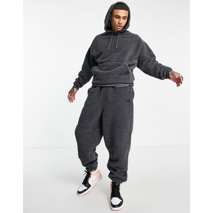 ASOS DESIGN oversized hoodie and sweatpants set in teddy fleece ASOS