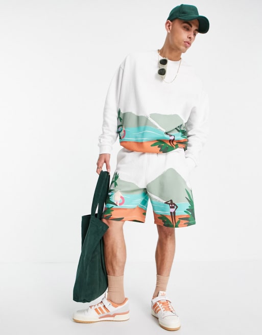ASOS DESIGN oversized set with large scenery print
