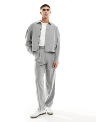 ASOS DESIGN oversized smart set in gray | ASOS