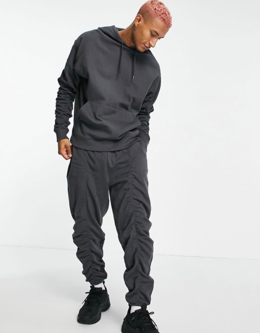 ASOS DESIGN oversized sweatpants in washed black