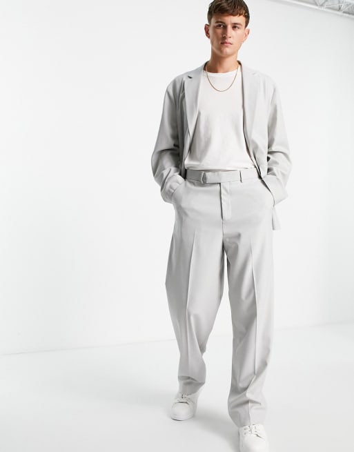 ASOS DESIGN - Pak in grijs met micro textuur