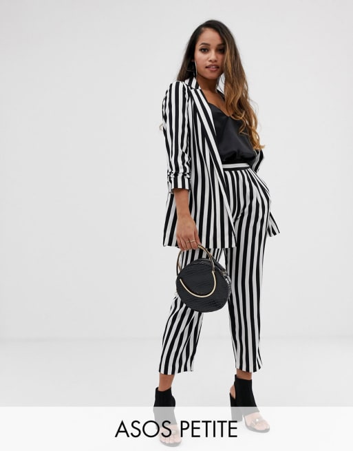 ASOS DESIGN Petite - Abito a righe monocromatiche