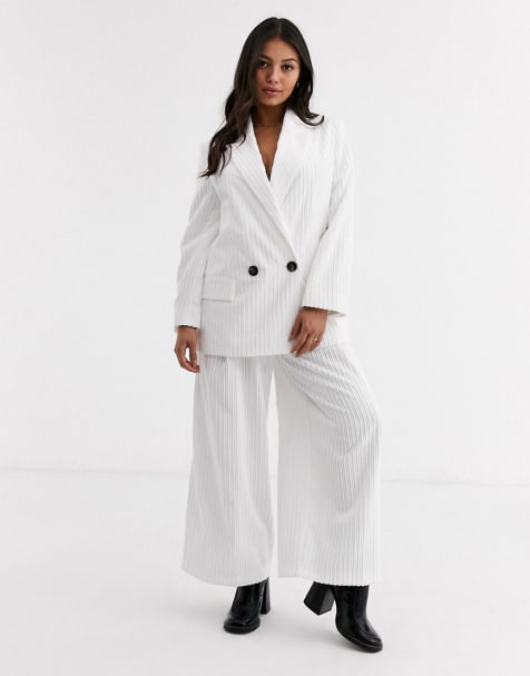 ASOS DESIGN Petite – Anzug in Creme, Kombiteil