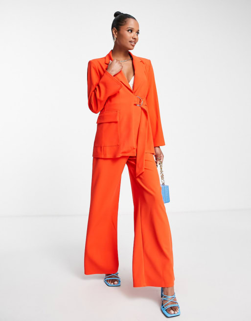 asos red trouser suit