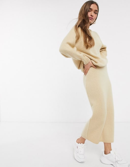 Knit skirt and jumper co ord hotsell