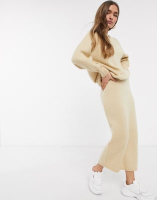 skirt and knitted jumper