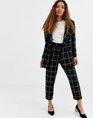 ASOS DESIGN petite neon grid check suit | ASOS