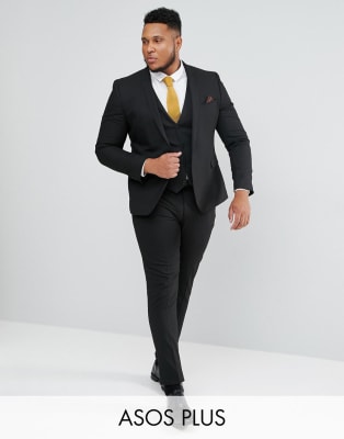 ASOS DESIGN Plus skinny suit in black ASOS