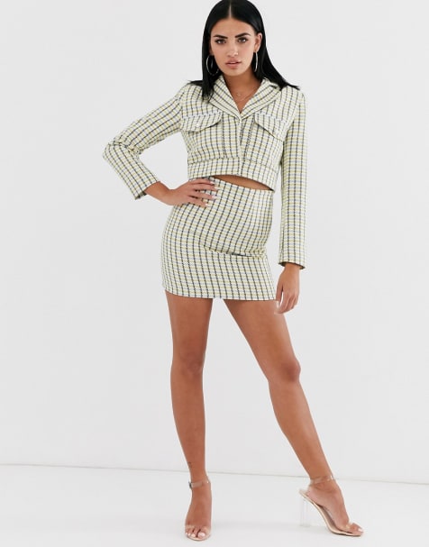 ASOS DESIGN – Pop – Karierter Bouclé-Anzug
