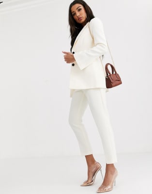 ASOS DESIGN pop suit in ivory