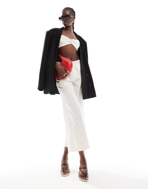 ASOS DESIGN Poplin set in white spot