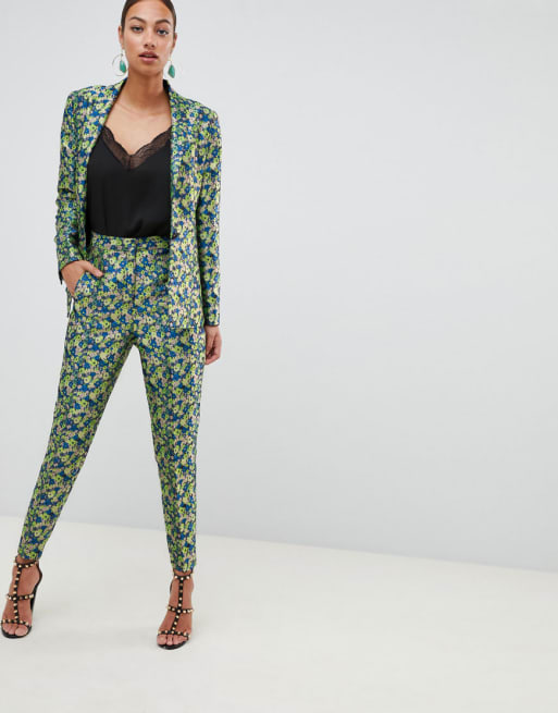 ASOS DESIGN Premium Floral Jacquard Suit ASOS