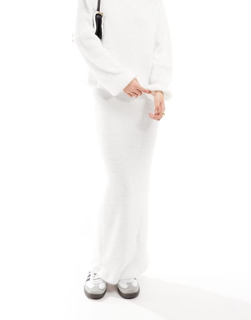 ASOS DESIGN – Puszysta spódnica maxi w kolorze ecru, część zestawu