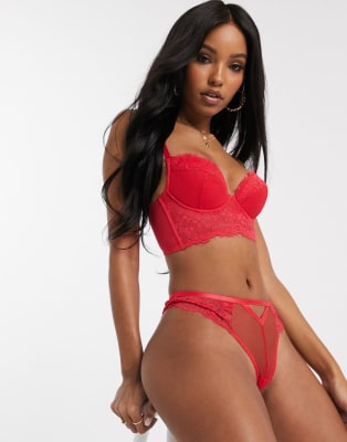 ASOS DESIGN Mesh bralet & thong set