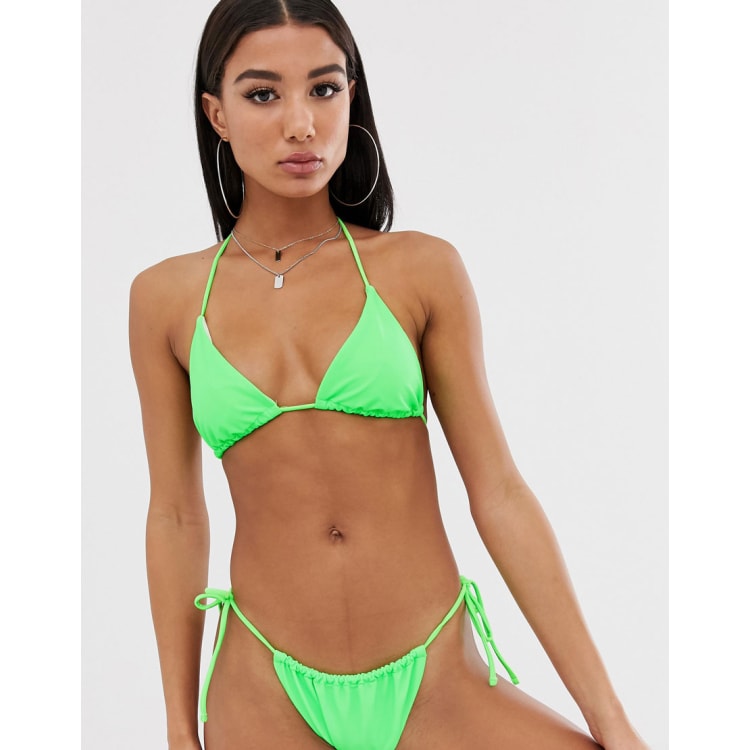 Asos lime green bikini online