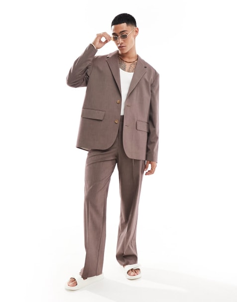 ASOS DESIGN relaxed beige suit - view 1