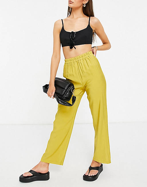 ASOS DESIGN relaxed suit in chartreuse