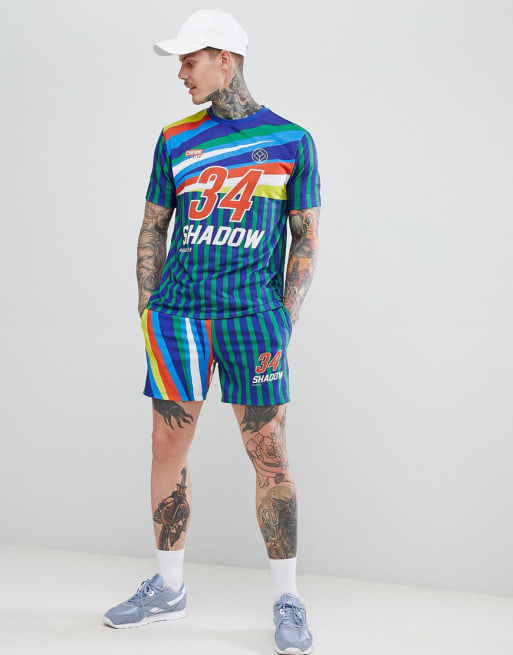 ASOS DESIGN retro sports print two-piece