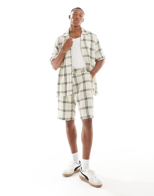 ASOS DESIGN – Rutigt basketset