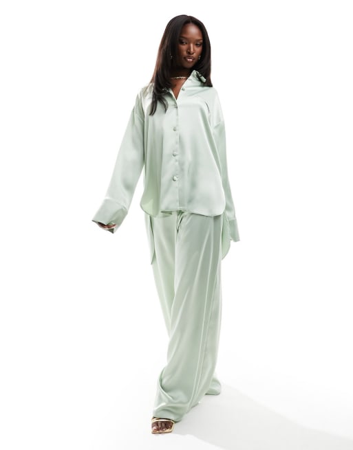 Pajama Pants - Sage green - Ladies