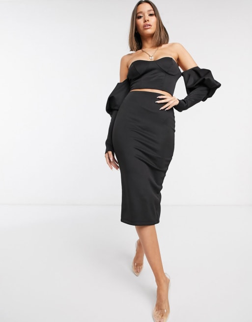 ASOS DESIGN scuba two-piece in black | ASOS