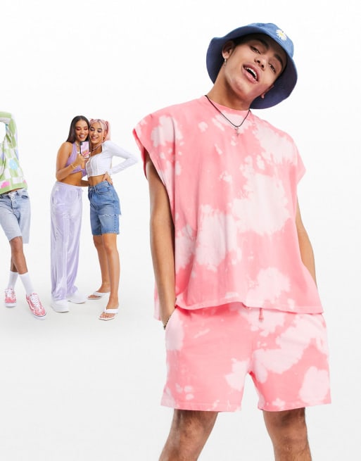 ASOS DESIGN set in peach tie dye