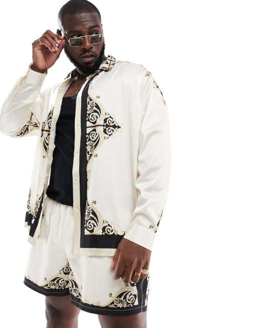 ASOS DESIGN – Set mit barockem Bordürenprint