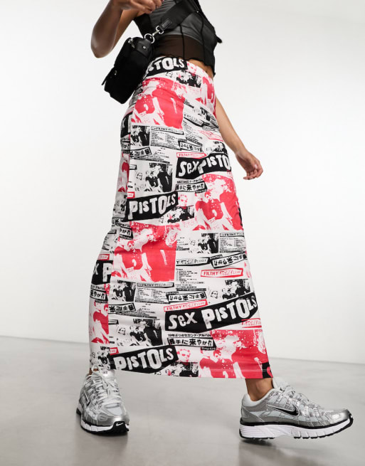 Asos Design Sex Pistols All Over Print Top And Skirt Co Ord Asos