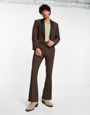 ASOS Collection Asos Military Fit and Flare Coat in Brown