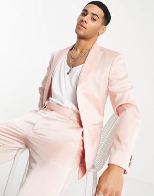 mens rose pink suit