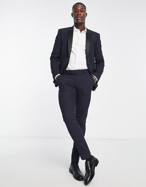 ASOS DESIGN - Skinny smoking in marineblauw