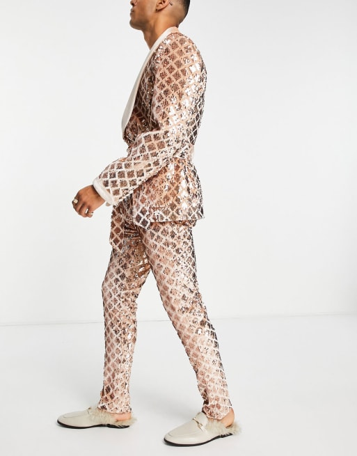 Sequin best sale suit asos