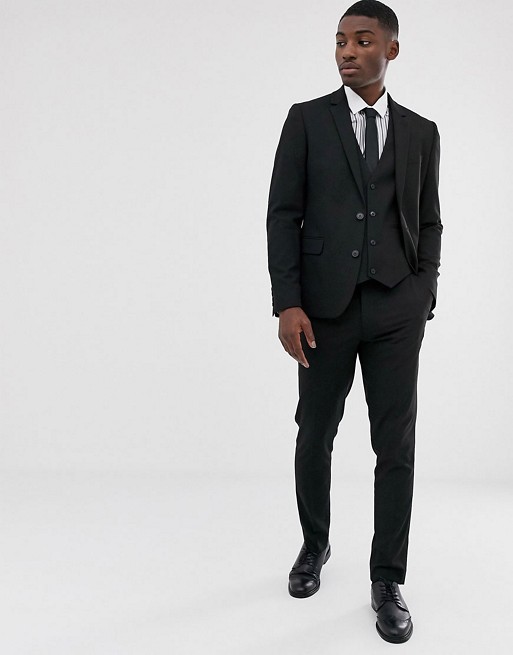 ASOS DESIGN skinny suit in  black