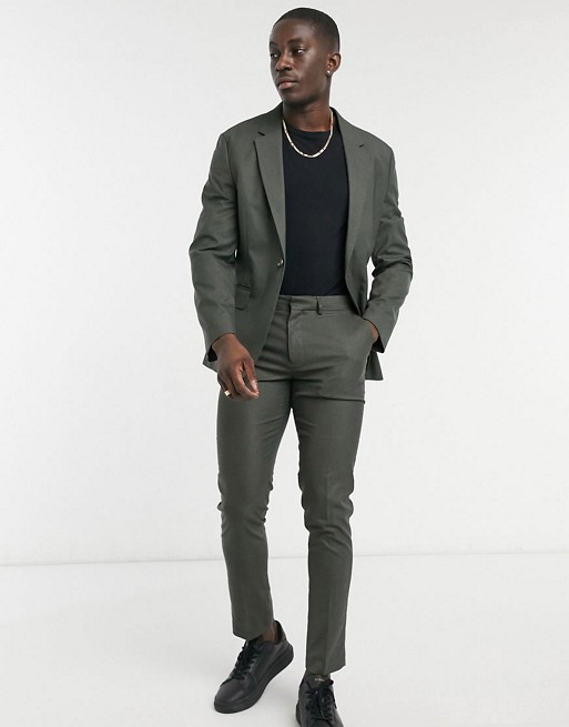 ASOS DESIGN  skinny suit in forest green
