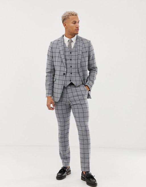 Asos hot sale checkered suit