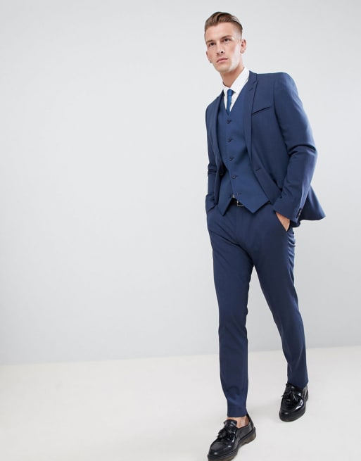 ASOS DESIGN skinny suit in mid blue