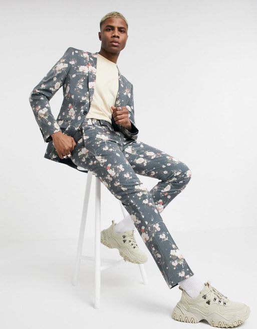 Asos mens floral outlet suit