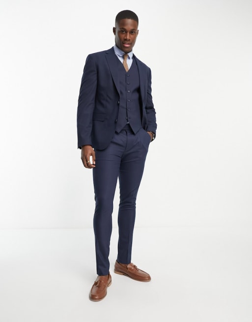 ASOS DESIGN skinny suit in navy with two way stretch ASOS