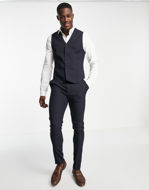 ASOS DESIGN skinny suit in navy