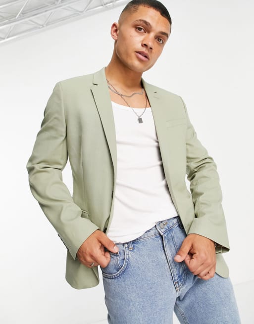 ASOS DESIGN skinny suit in pale green | ASOS