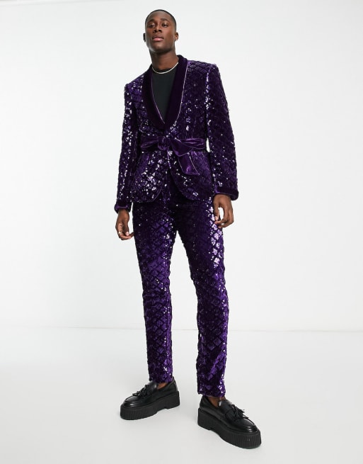 Asos sequin suit sale