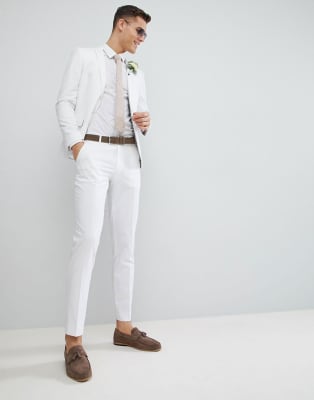 ASOS DESIGN skinny suit in white